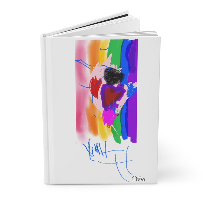 Rainbow Hearts Hardcover Journal