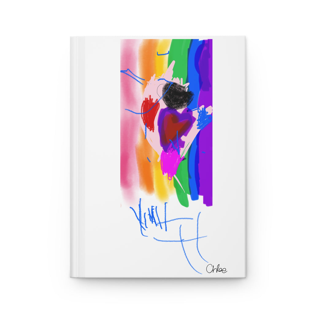 Rainbow Hearts Hardcover Journal